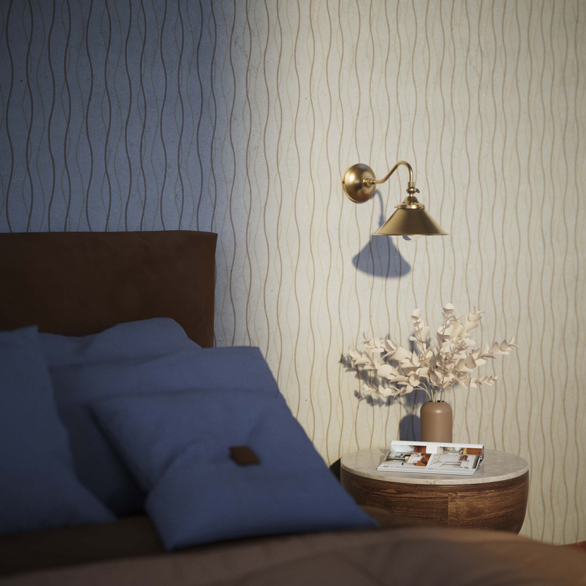 Retro brass wall lamp with articulated arm and adjustable conical shade for directional vintage lighting by Ghidini 1849 - Finish: OBS Bronze Satin Brass