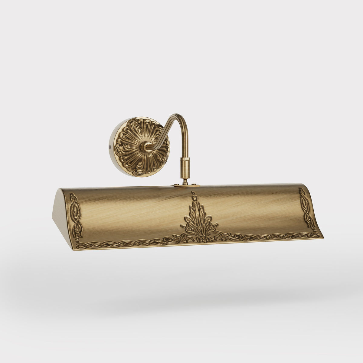 Rocaille Picture Wall Lamp in Brass with Scrolls 30 cm - OBS Bronze Satin Brass