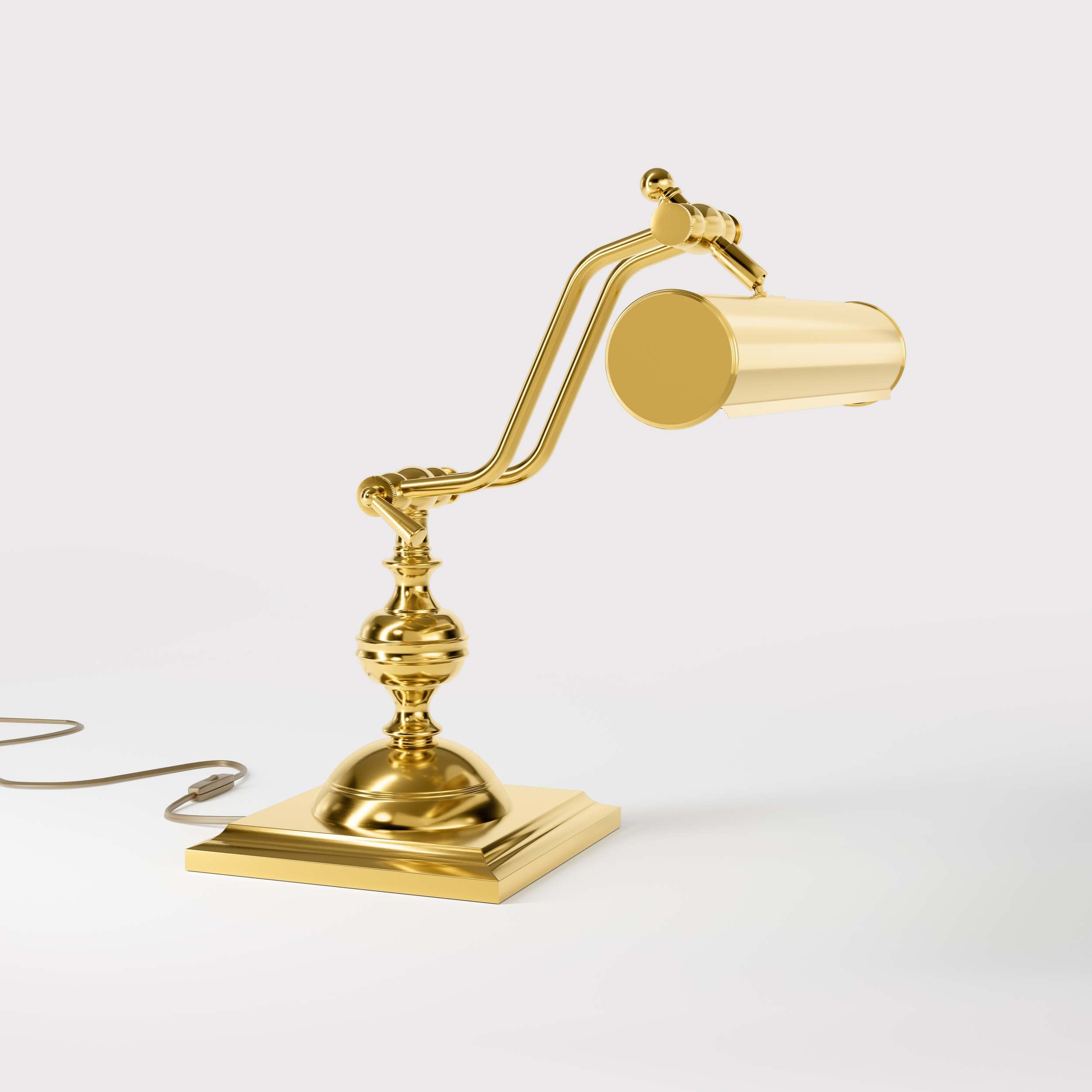 Vintage Brass Table Lamp With Articulated Arm | Ghidini 1849