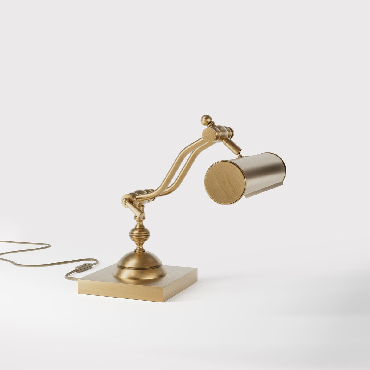 Lampe de Table Articulée Style Industriel Élégant - OBS Bronze Laiton Satiné