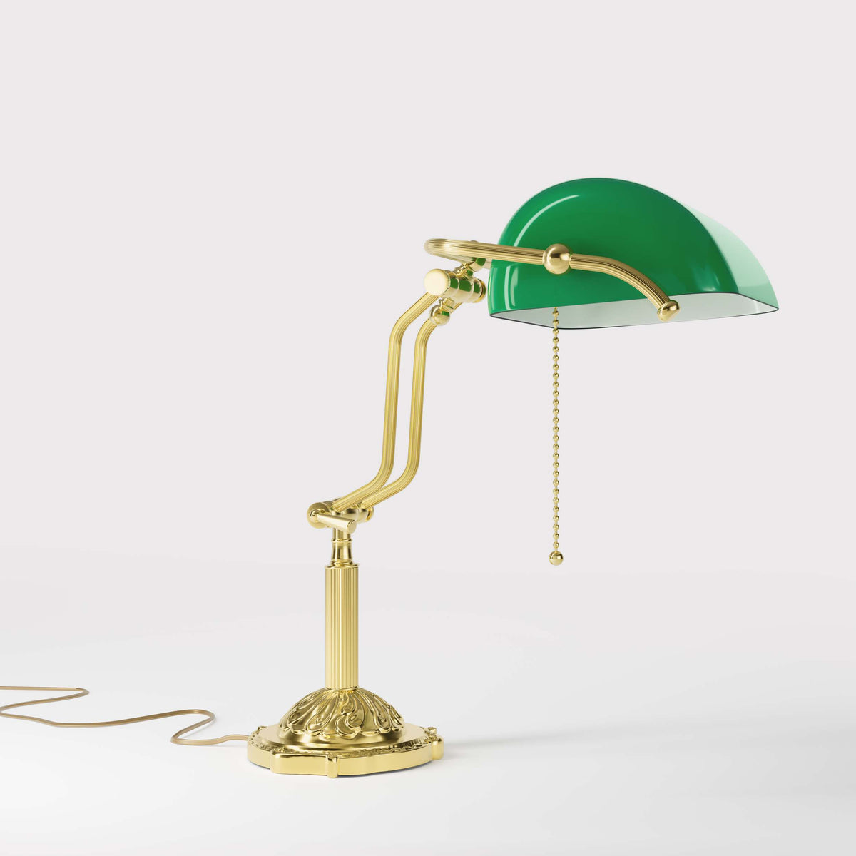 Lampe de Banquier Classique à Double Articulation - OLV Laiton Poli