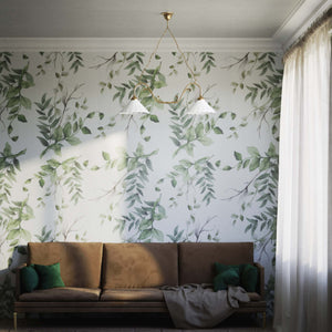 Art Nouveau pendant lamp with two pierced white ceramic shades, decorative brass arms and adjustable suspension chain by Ghidini 1849 - Finish: OBS Bronze Satin Brass