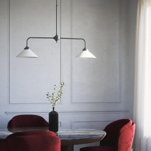 Pendant Light Over Dining Table White Cones Sofia by Ghidini 1849