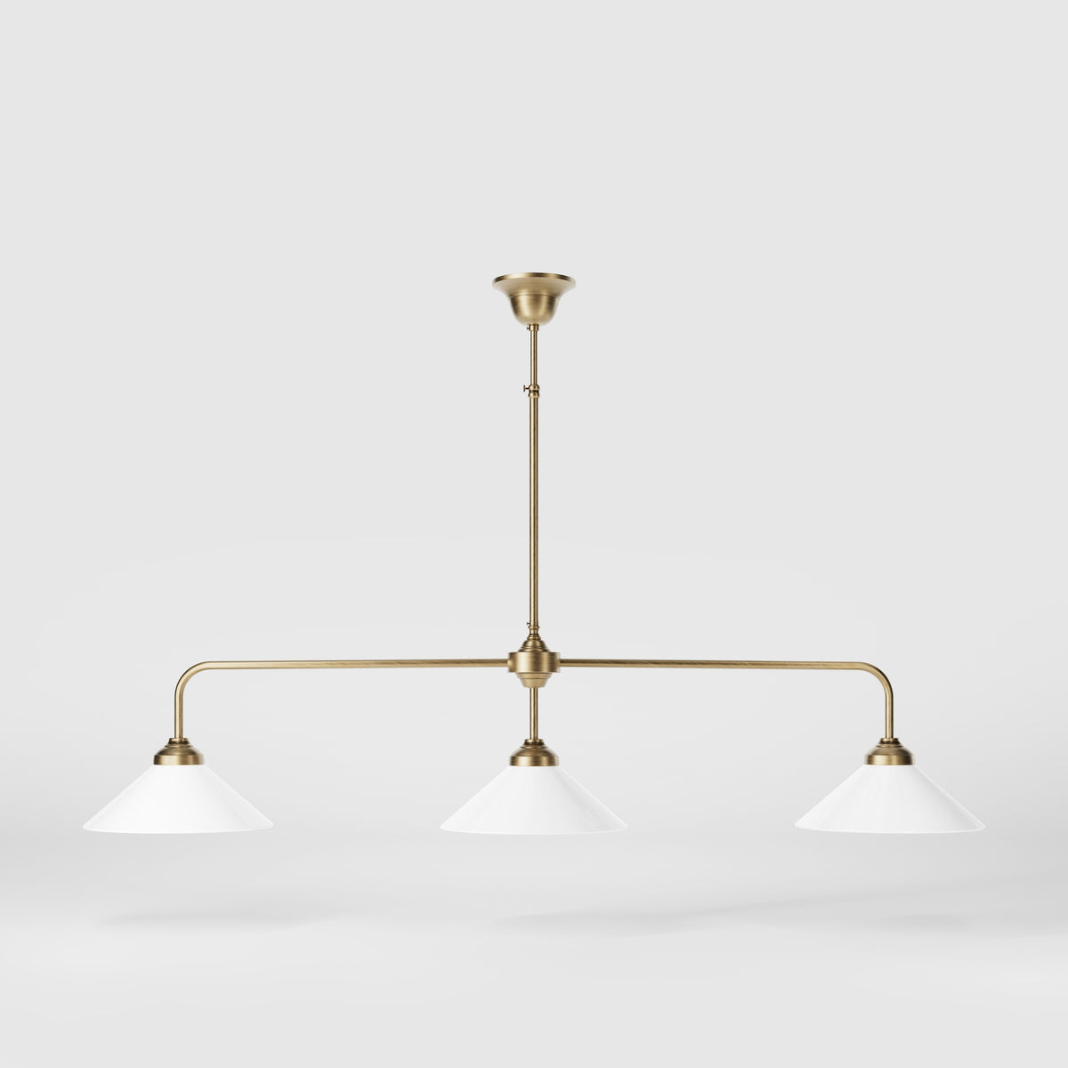 Balance Pendelleuchte 3 Lichter Weißes Glas Sofia - OBS Satin Bronze