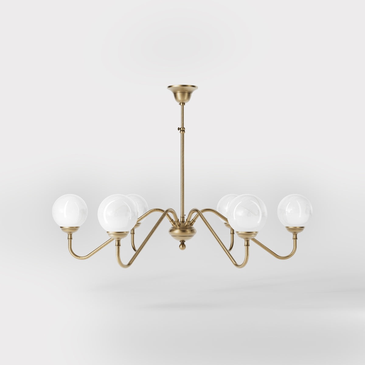 Lampadario Art Deco Sei Sfere Lucide Incanto - OBS Bronzo Satinato