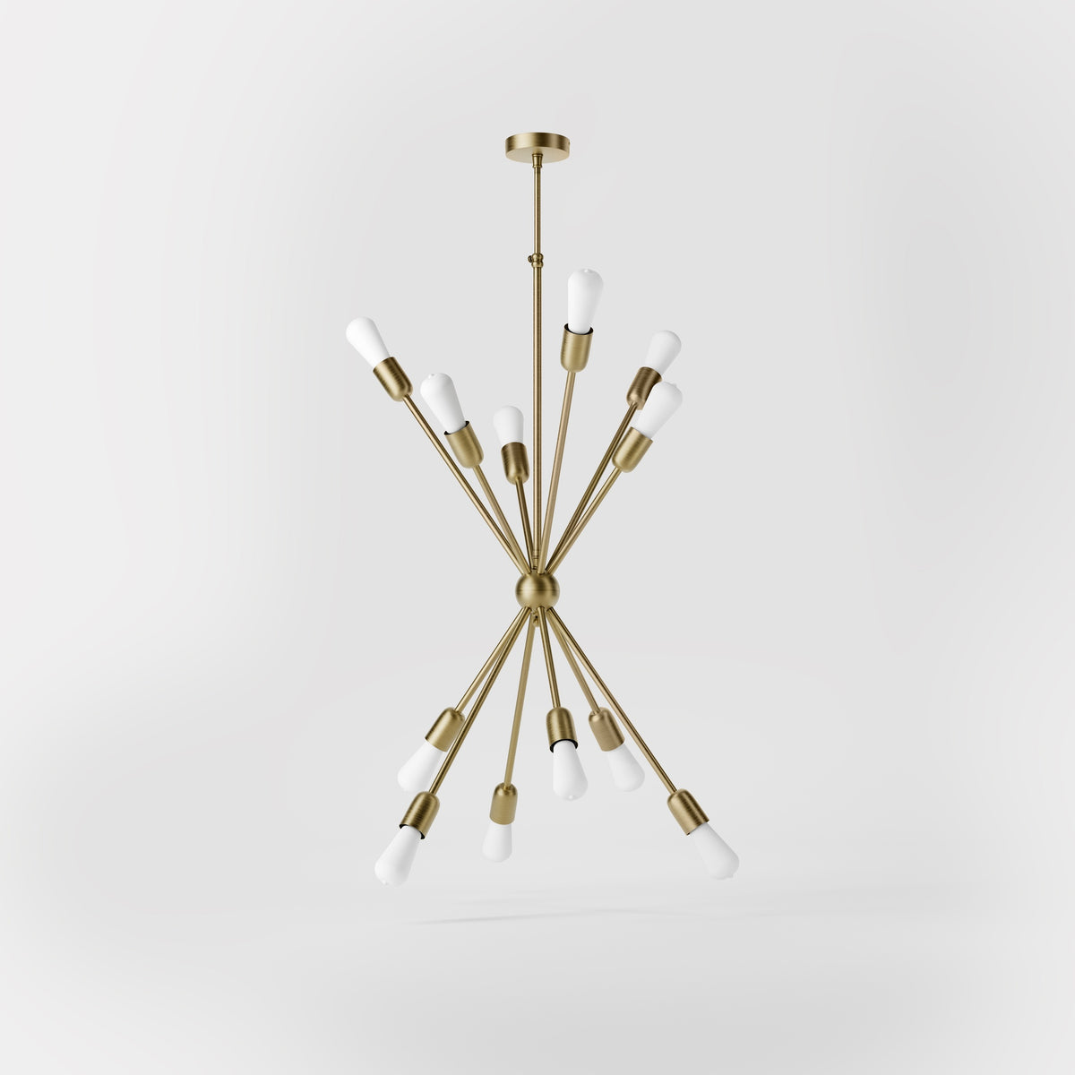 Sputnik Brass Chandelier Modern Pendant Light - OBV Bronze Satin Light Brass