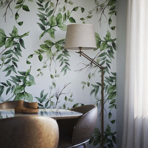 Brass floor lamp with adjustable joints and grey linen fabric shade by Ghidini 1849 - Finish: OAS Antique Brass