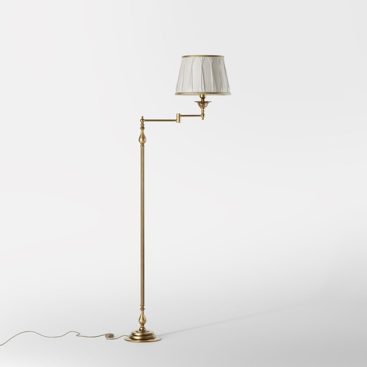 Stehlampe Aus Messing Mit Verstellbarem Arm - OBS Satin Bronze