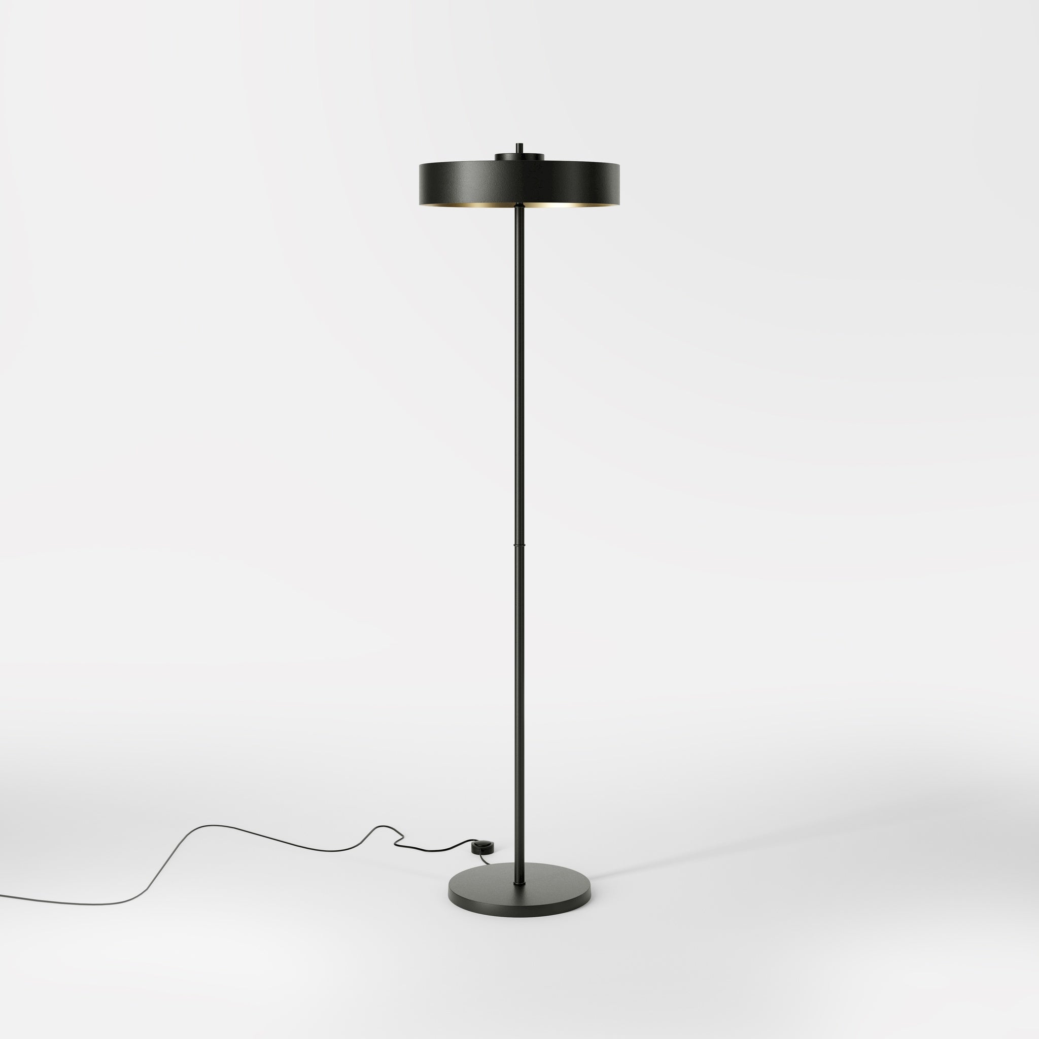 LALAFINA Stehlampenschirm Schwarz, Modern – Metall & Stoff, Minimalistisches Fass-Design, Ersatz Für Wohnzimmer, Hotel & Schlafzimmer (