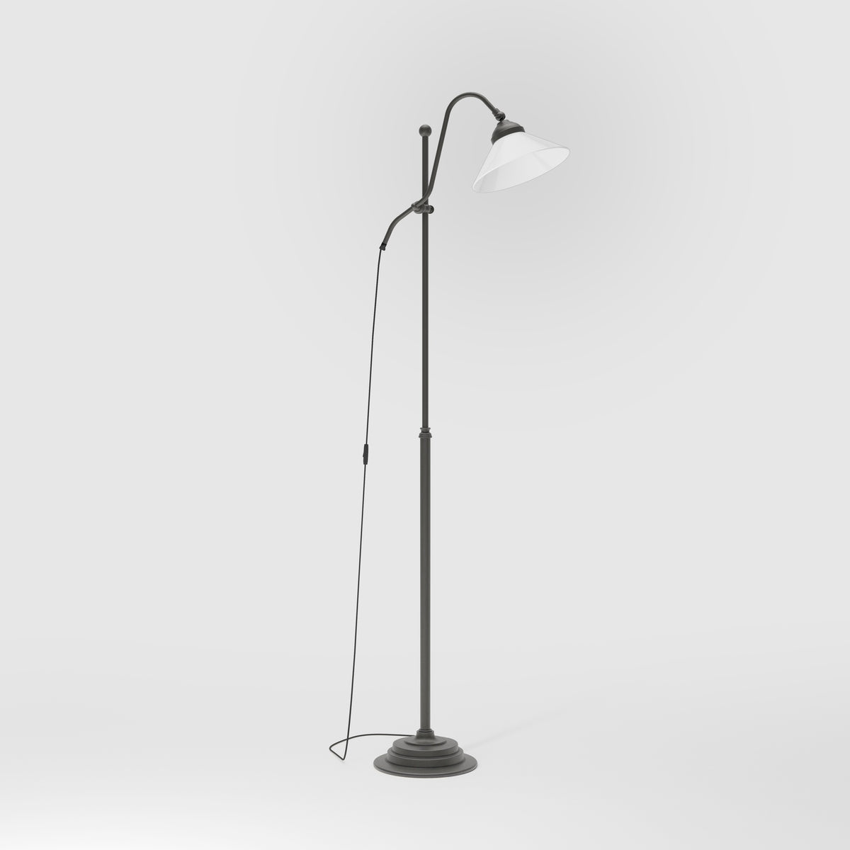 Lampadaire Réglable avec Abat-jour en Verre Sofia - OBR Bronze Foncé