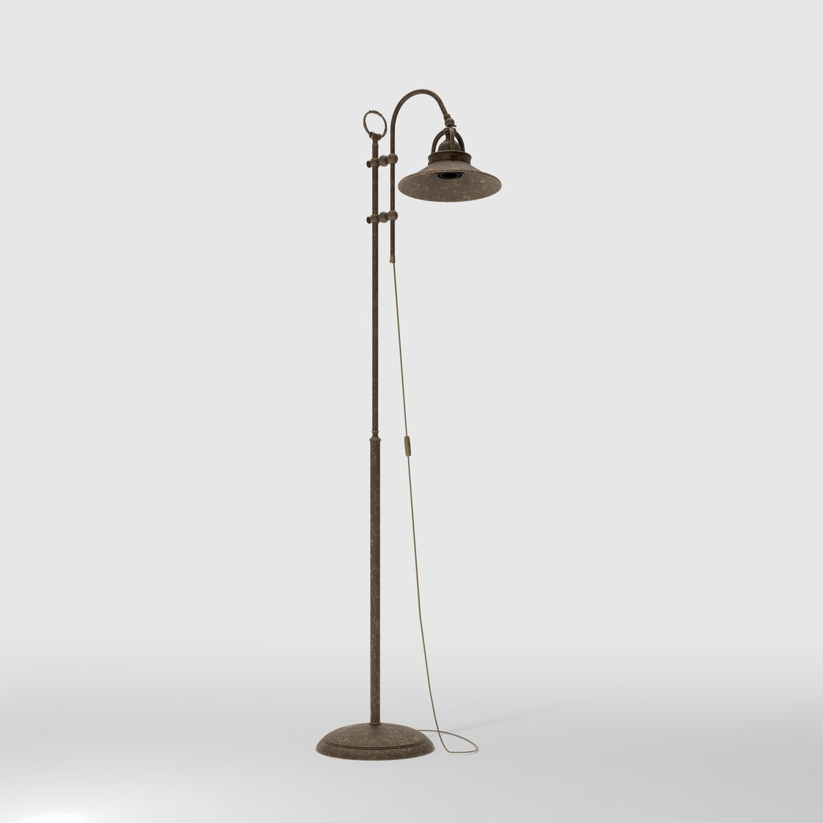Brass Floor Lamp with Adjustable Arm Industrial Alice - OAS Antique Brass