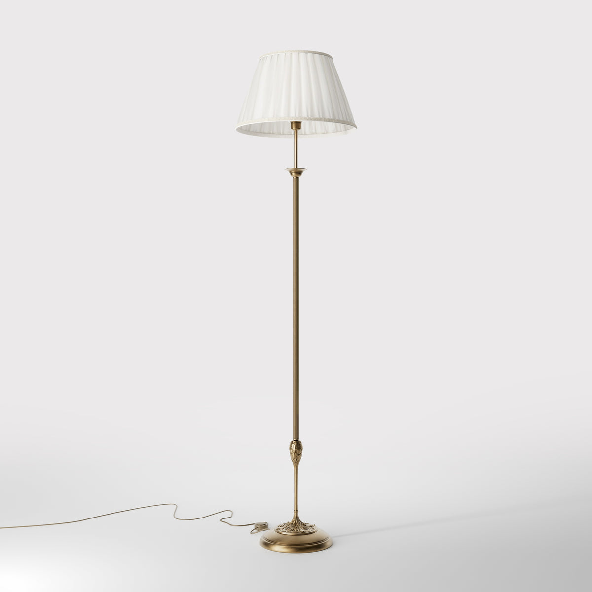 Lampadaire Classique avec Pied Élégant Simona - OBS Bronze Laiton Satiné