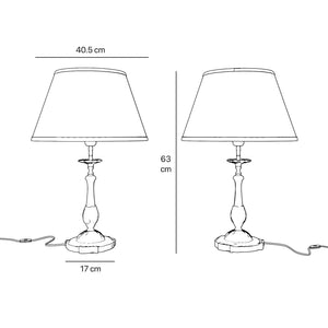 Baroque brass table lamp with decorated white shade ornamental base floral details classic style