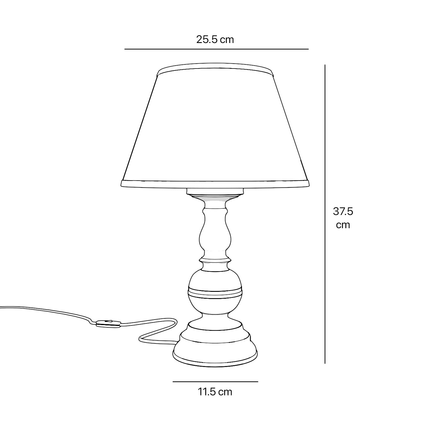 Brass table lamp with turned base and ivory fabric shade embroidered with floral motifs, classic design for interiors