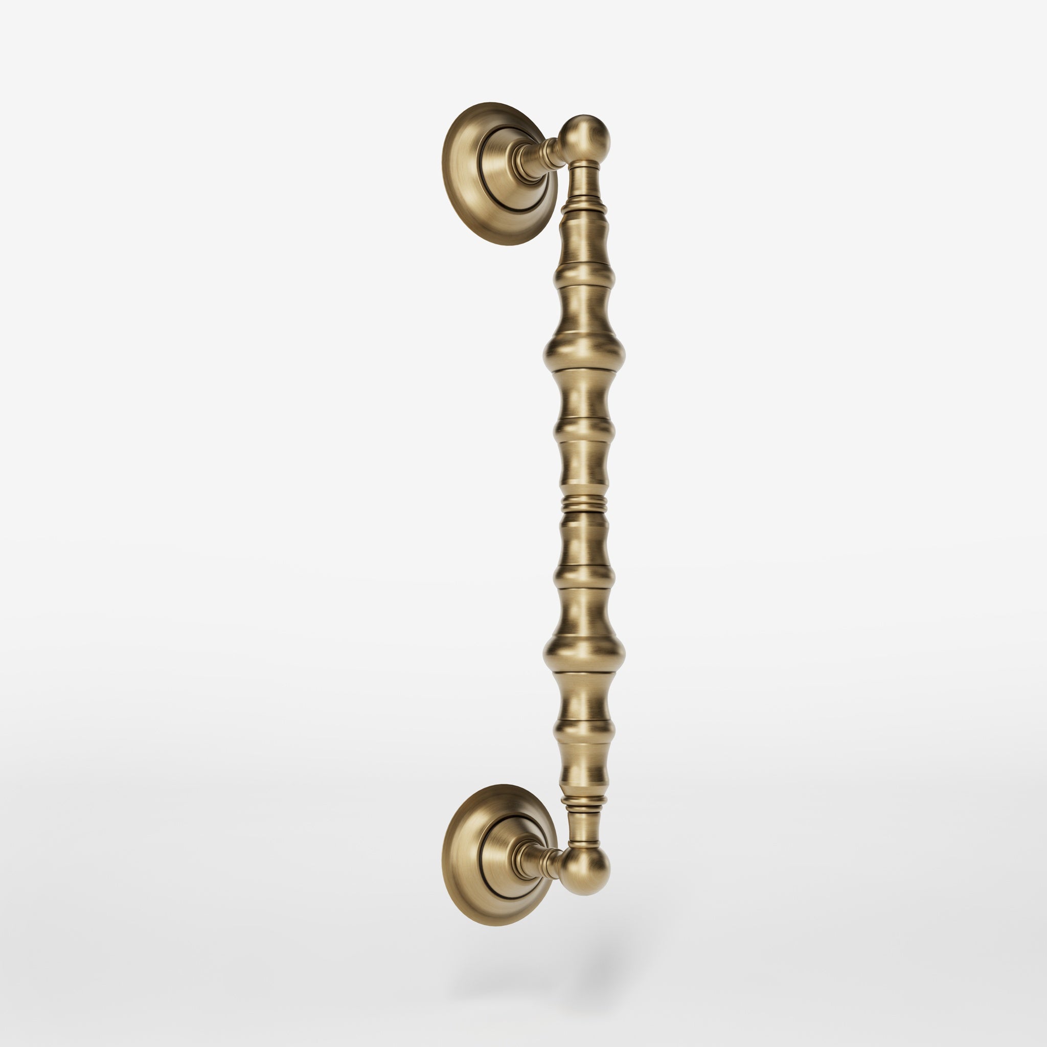 Classic brass pull handle with elegant curves, ideal for interior and exterior doors by Ghidini 1849 - Finish: OBS Bronze Satin Brass