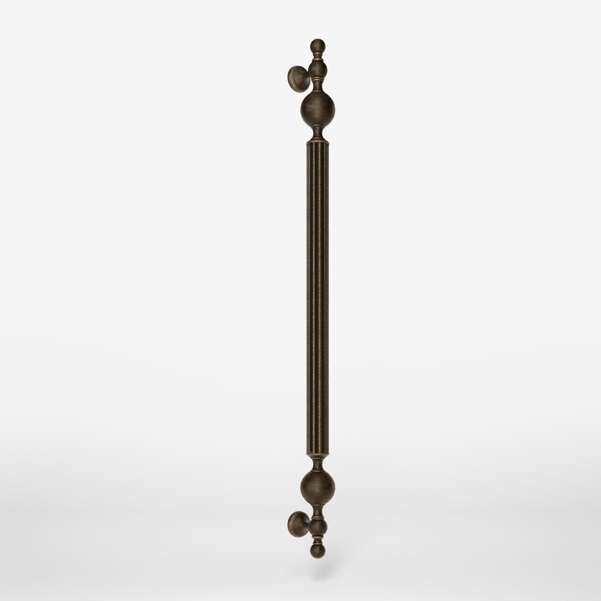 Poignée De Porte En Laiton Avec Design Inspiré Des Colonnes - OBM Bronze Satin Mat Laiton