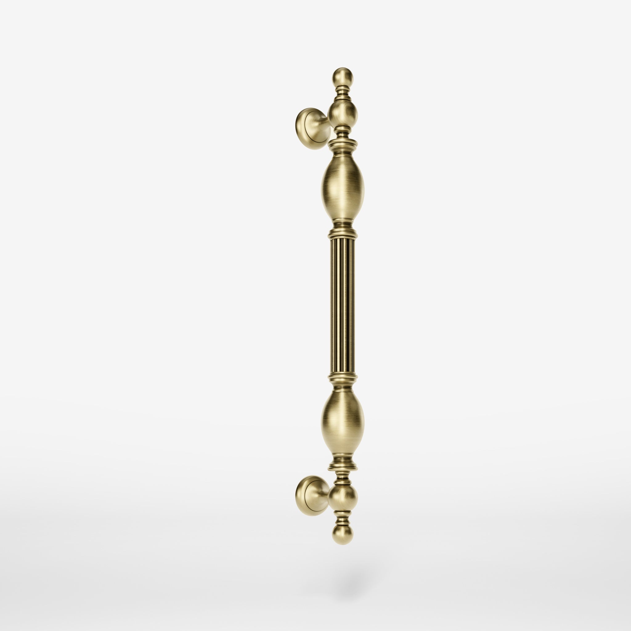 Brass pull handle with sculpted Renaissance details, ideal for historic doors and elegant interiors by Ghidini 1849 - Finish: OBV Bronze Satin Light Brass