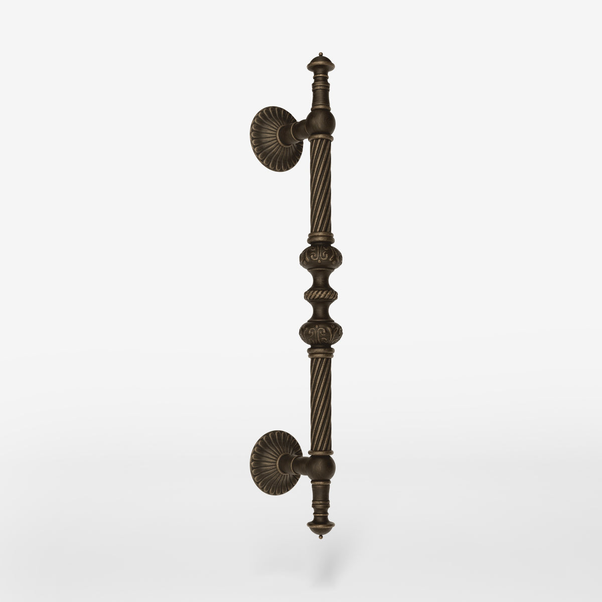 Ziehgriff aus Messing mit Barocken Gravuren - OBM Matt Satin Bronze
