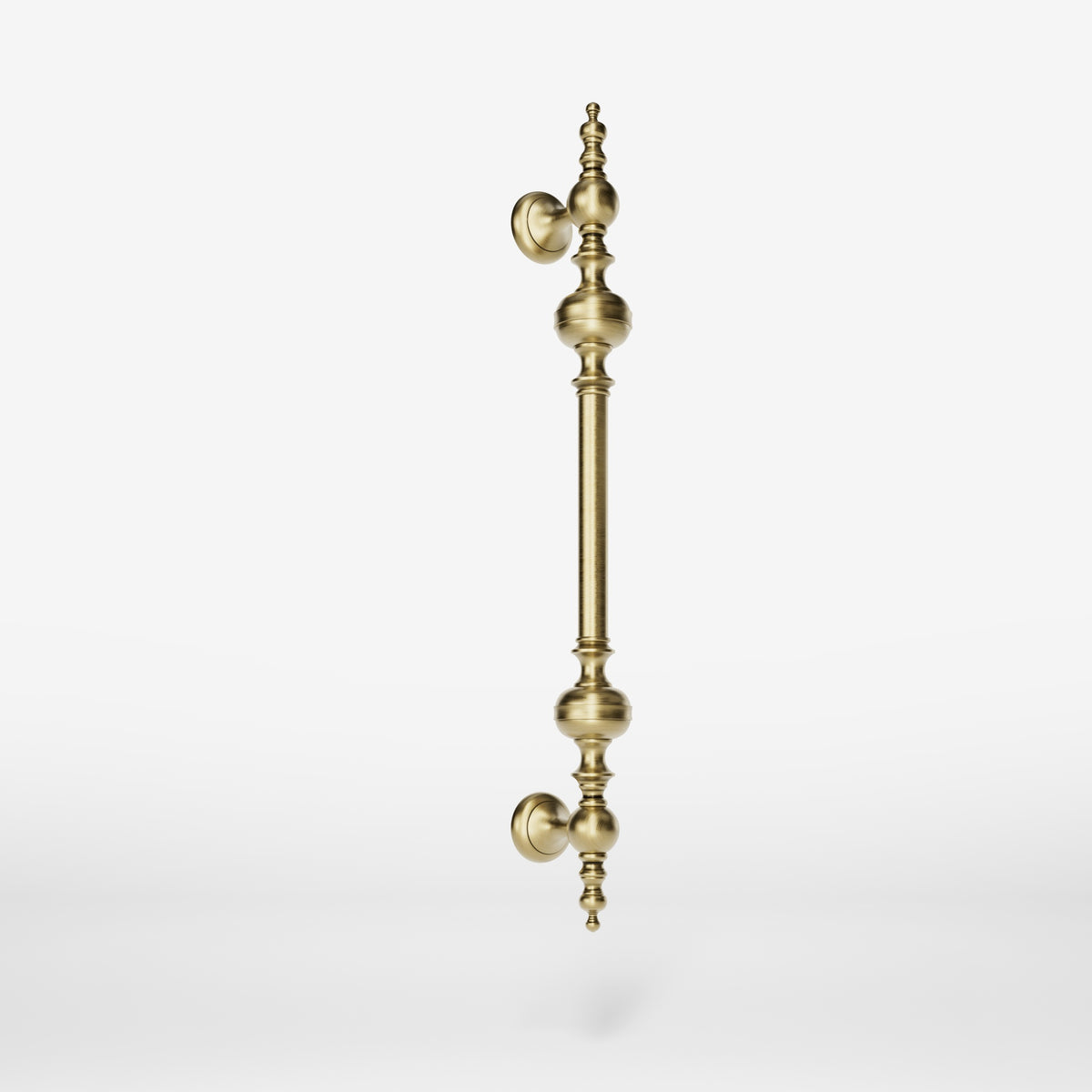 Dekorativer Ziehgriff aus Messing mit Skulptierten Details - OBV Satin Bronze Leichte