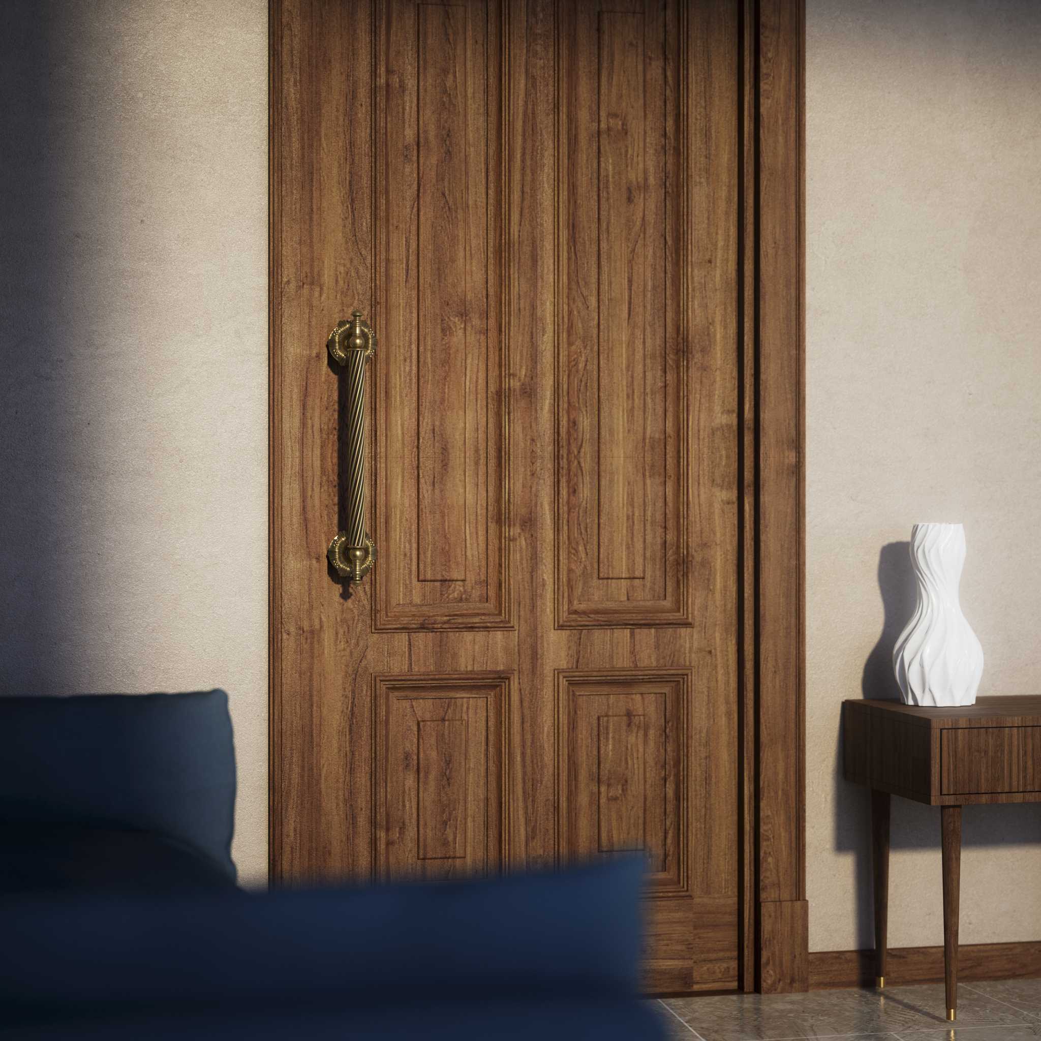 Brass pull handle with corded shaft and decorative details, perfect for luxury doors and elegant entrances by Ghidini 1849 - Finish: OBS Bronze Satin Brass