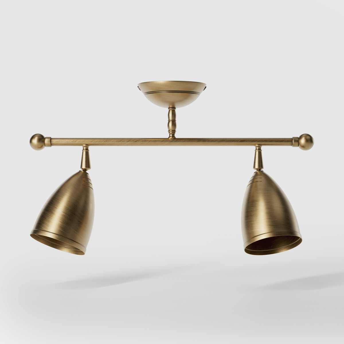 Ceiling Light 2 Adjustable 30° Spots Stoccolma - OBS Bronze Satin Brass