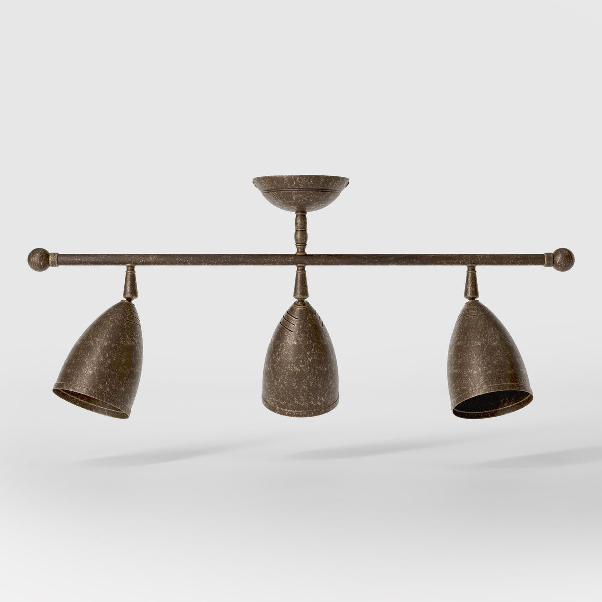 3 Schwenkbare Strahler Deckenleuchte Stoccolma - OAS Antik Messing