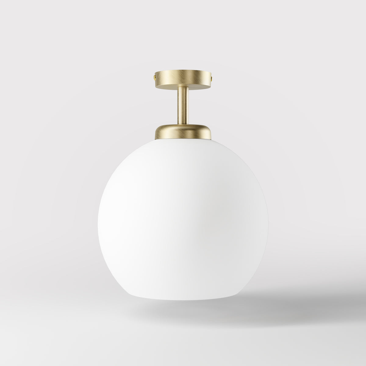 Deckenlampe aus Messing mit Opalglas-Kugel Elegantes Design - OBV Satin Bronze Leichte