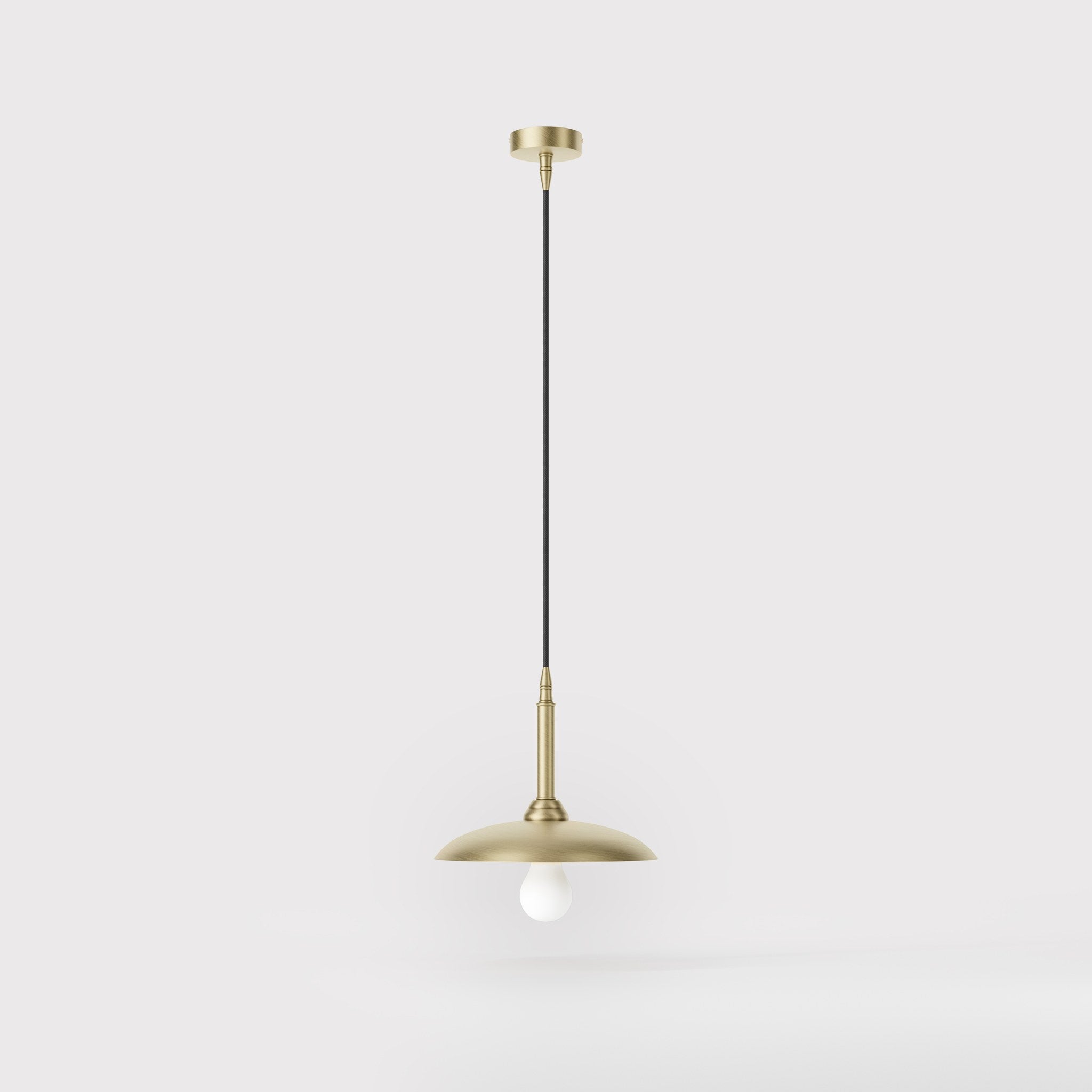 Vintage brass pendant lamp 25cm, adjustable height by Ghidini 1849 - Finish: OBV Bronze Satin Light Brass