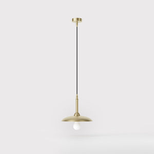 Vintage brass pendant lamp 25cm, adjustable height by Ghidini 1849 - Finish: OBV Bronze Satin Light Brass