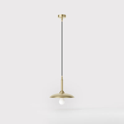 Vintage brass pendant lamp 25cm, adjustable height by Ghidini 1849 - Finish: OBV Bronze Satin Light Brass