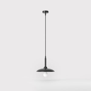 Vintage brass pendant lamp 25cm, adjustable height by Ghidini 1849 - Finish: ONO Matt Black
