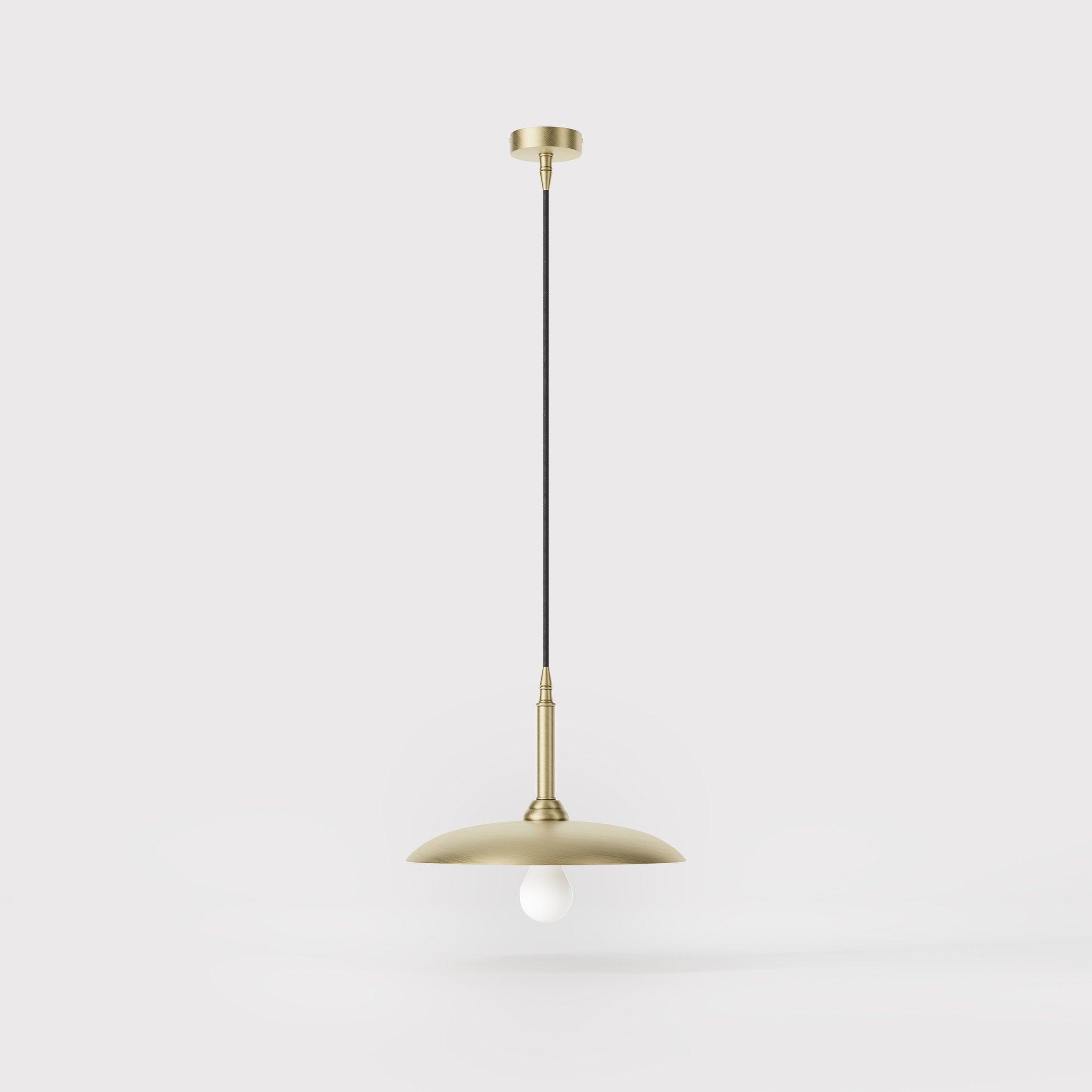 Vintage brass pendant lamp 30cm, adjustable height by Ghidini 1849 - Finish: OBV Bronze Satin Light Brass