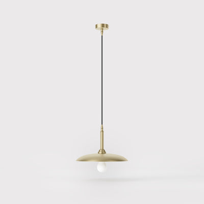 Vintage brass pendant lamp 30cm, adjustable height by Ghidini 1849 - Finish: OBV Bronze Satin Light Brass