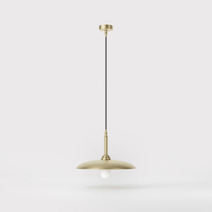 Brass pendant lamp with 35 cm shade, vintage style, perfect for refined interiors and elegant lighting design by Ghidini 1849 - Finish: OBV Bronze Satin Light Brass
