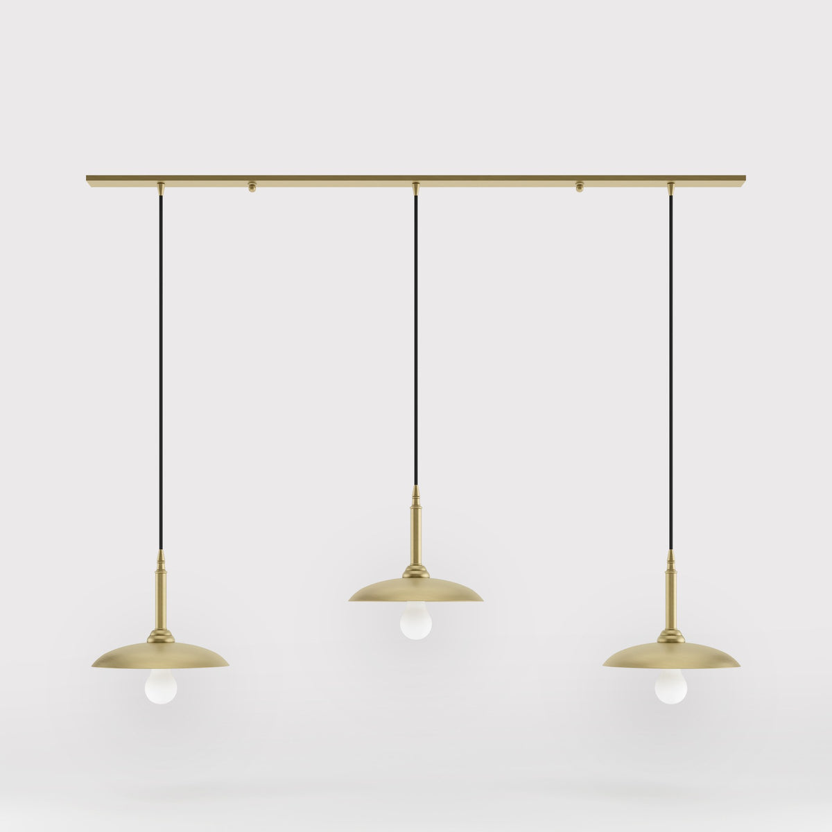 Vintage Zeitgenössische Messing Pendelleuchte Elio - OBV Satin Bronze Leichte