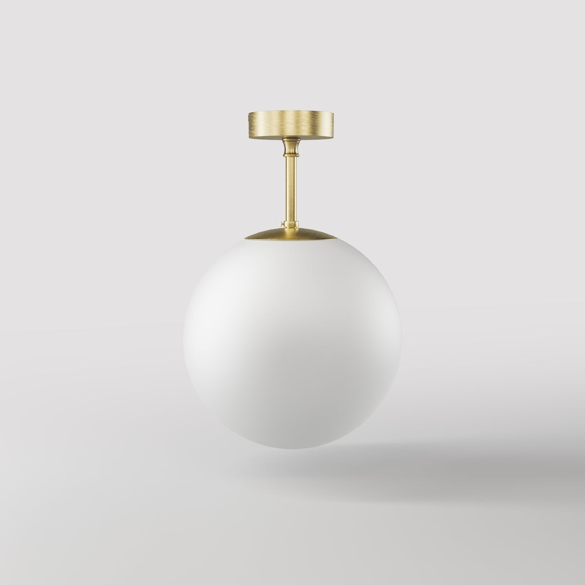 Deckenleuchte Aus Messing Mit Opalglas-Kugel - OBV Satin Bronze Leichte