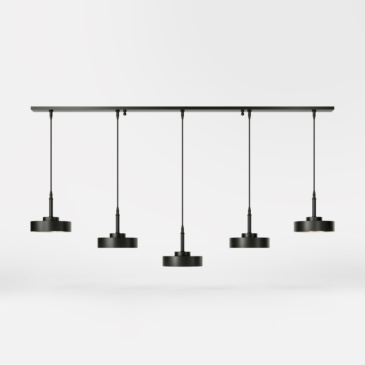 Moderne Pendelleuchte 5-flammig Metall Elegantes Design - ONO Mattschwarz