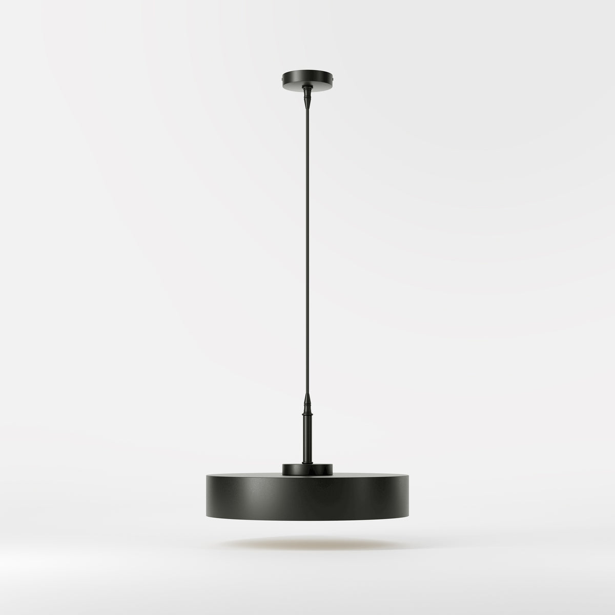 Moderne Pendelleuchte Großer Metallschirm Elegantes Design - ONO Mattschwarz