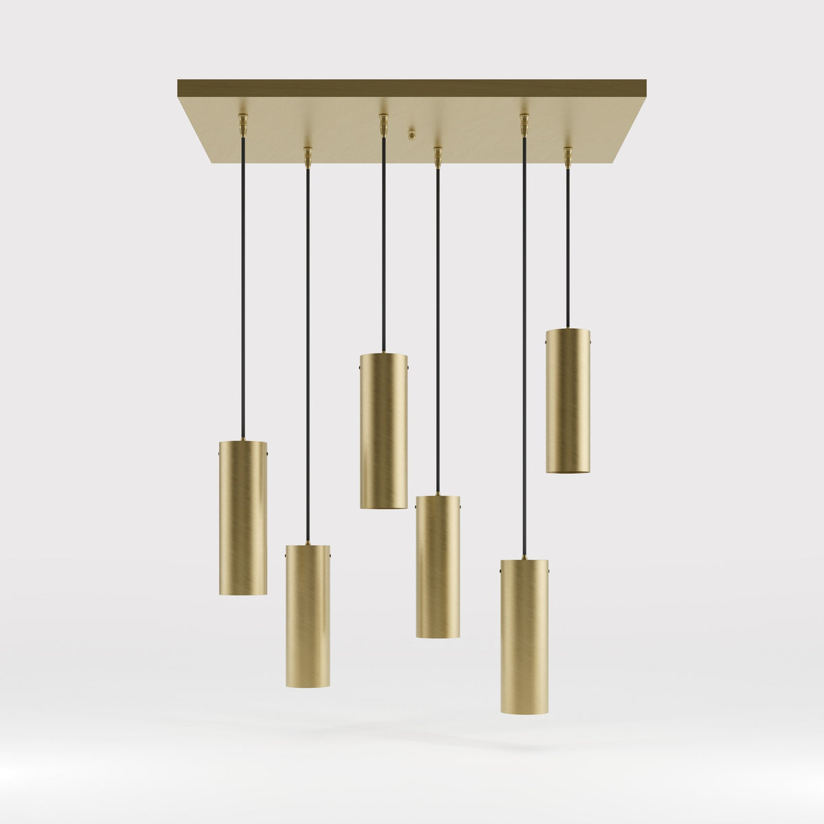 Mehrfach Messing Zylinder Kaskaden Pendelleuchte Venere - OBV Satin Bronze Leichte