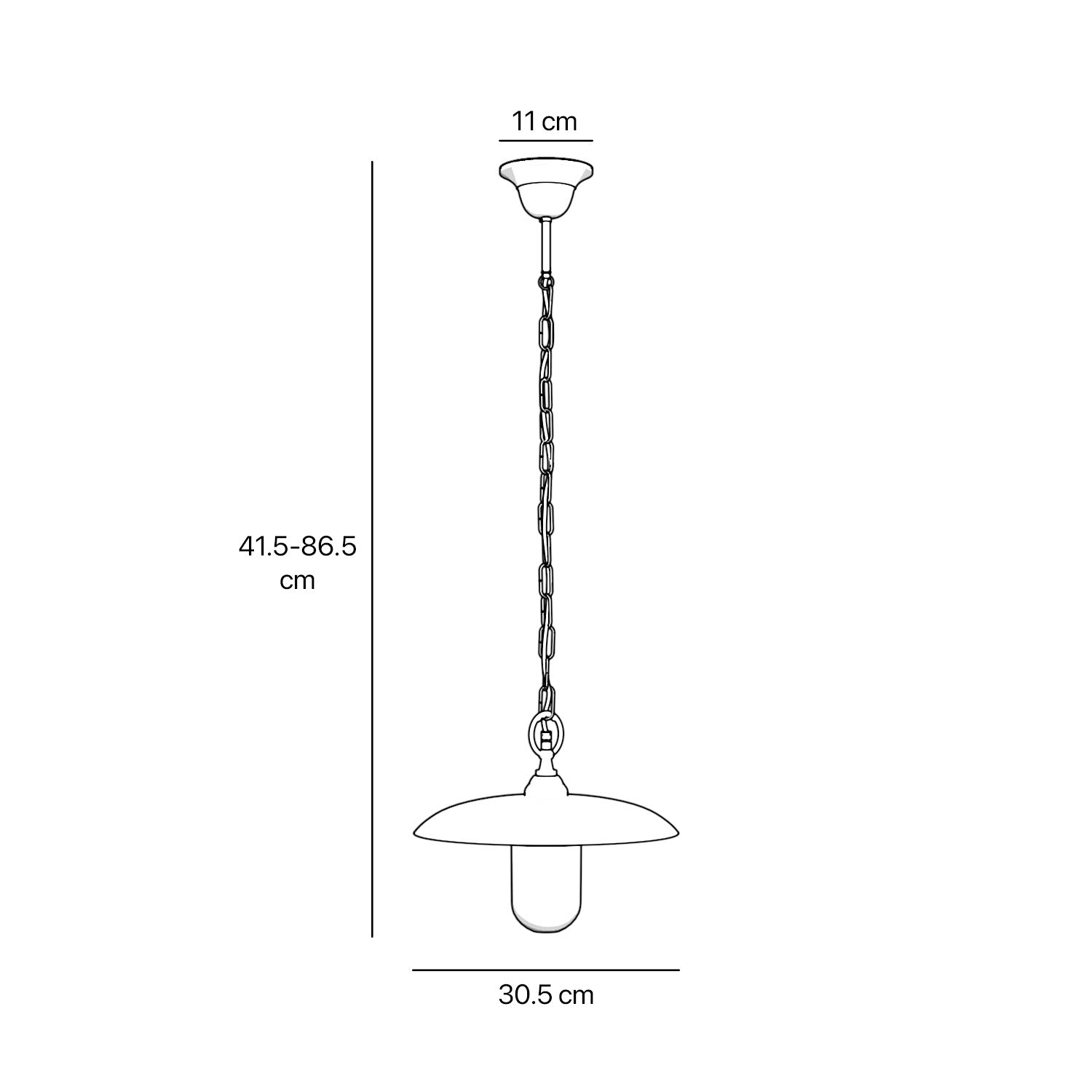 Outdoor pendant lamp in brass and glass with adjustable chain by Ghidini 1849