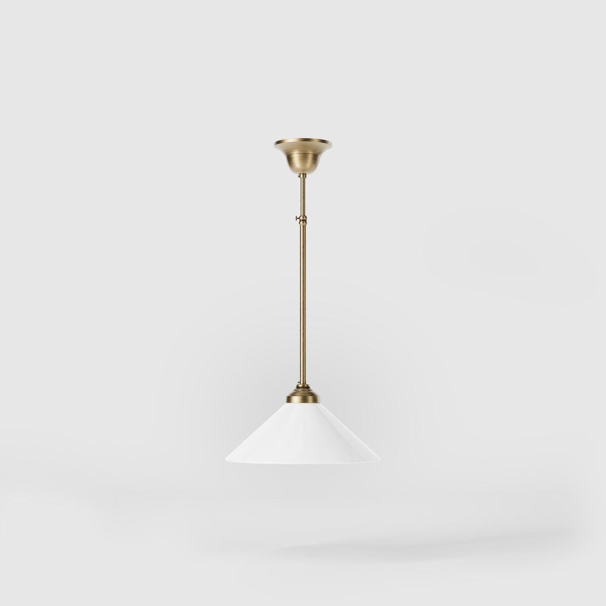 Glas Pendelleuchte Sofia mit Konusschirm - OBS Satin Bronze