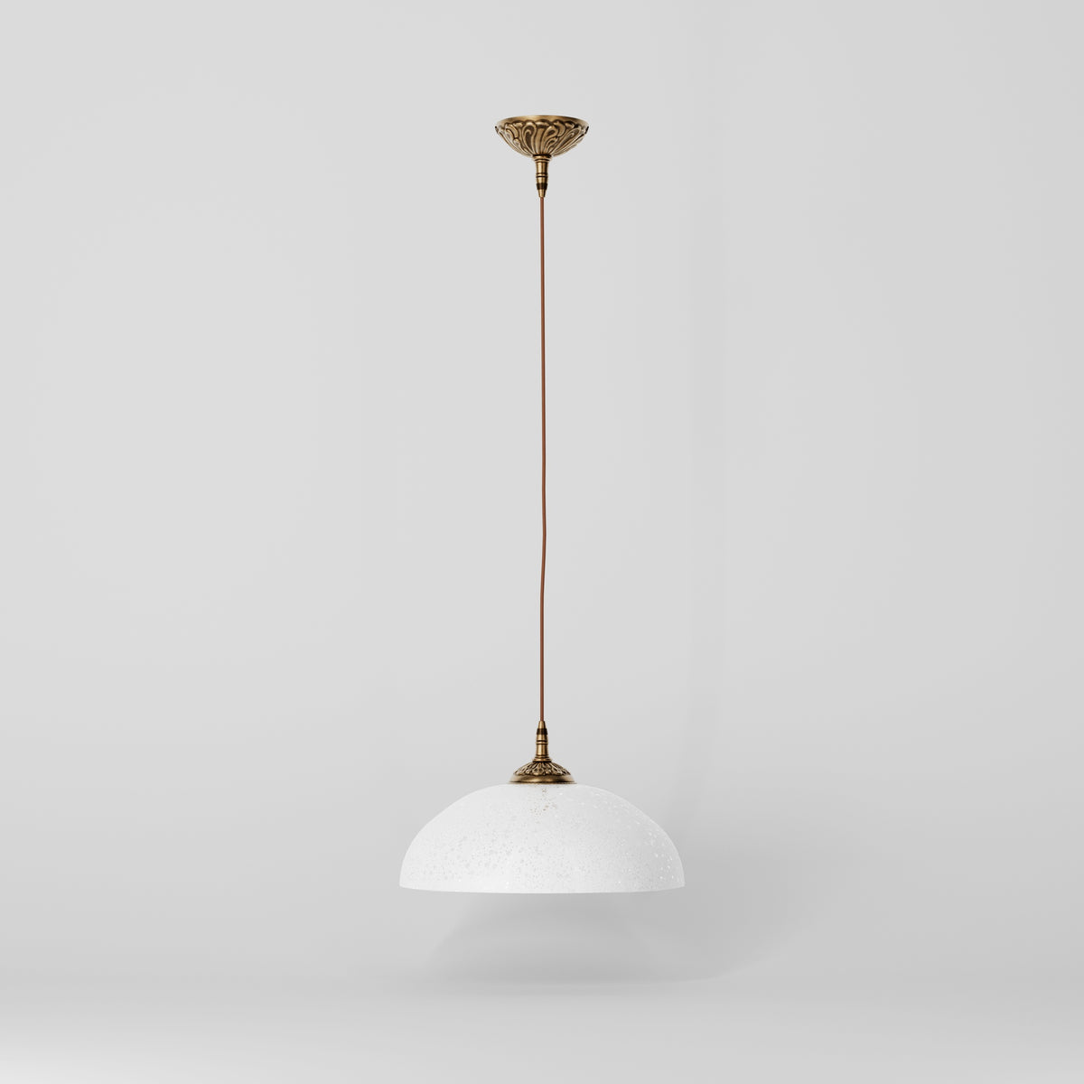 Pendant Lamp in Brass with White Shade Beatrice - OBS Bronze Satin Brass