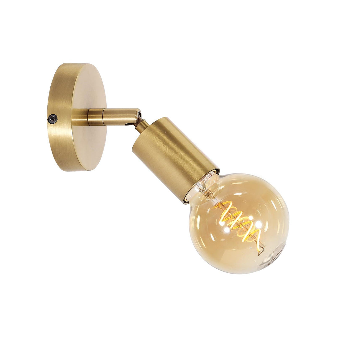 Edison Wall Light Brass Adjustable Led Elitia Ghidini 1849