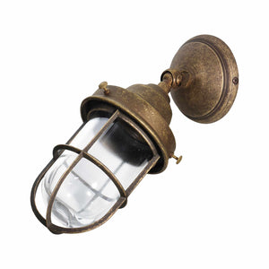 Adjustable Outdoor Wall Light Antique Brass Marine | Ghidini 1849