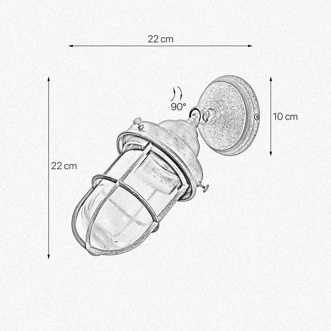 t4option0_0 | Adjustable Outdoor Wall Light Antique Brass Marine Ghidini 1849