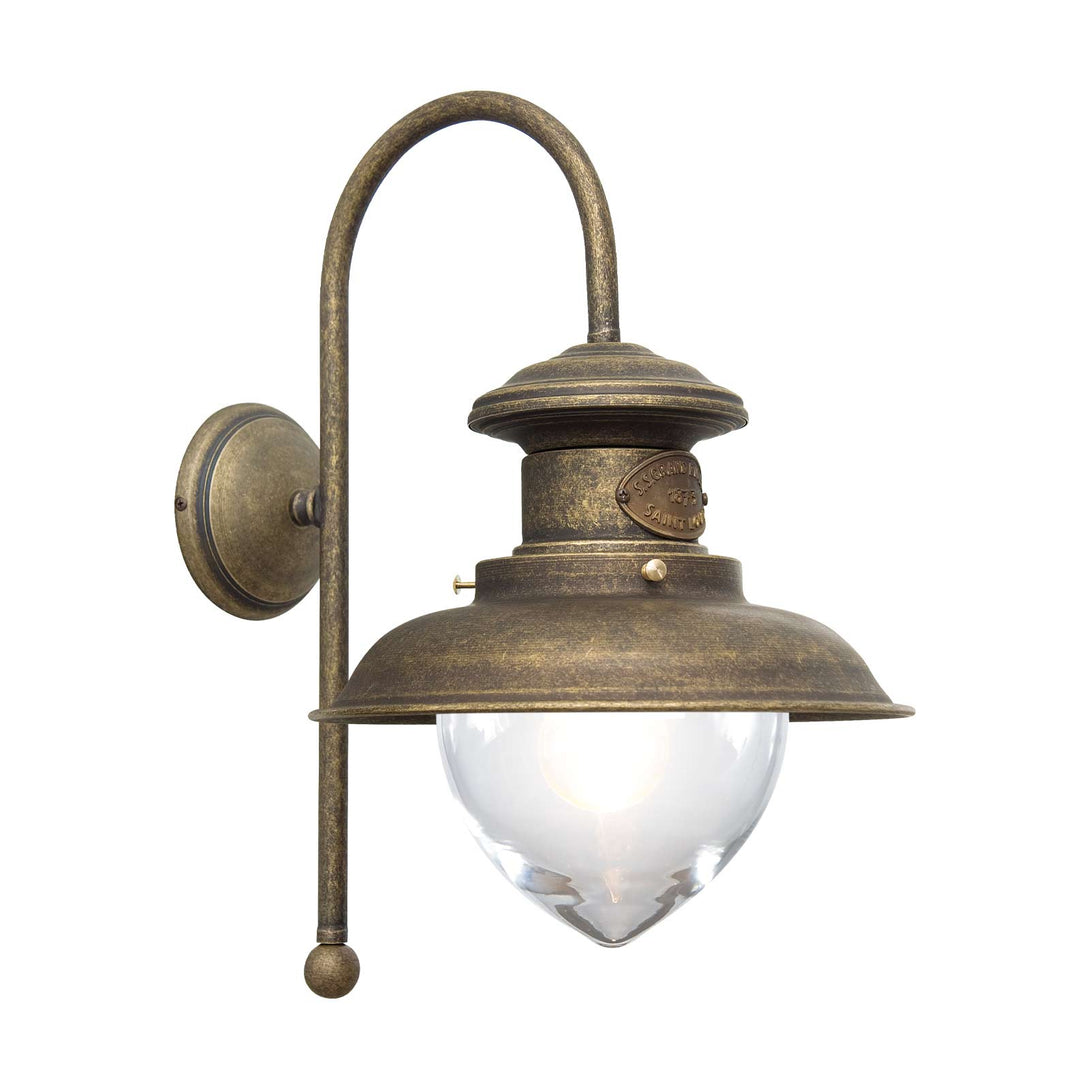 Antique Brass Outdoor Wall Light Premium Amalfi Ghidini 1849