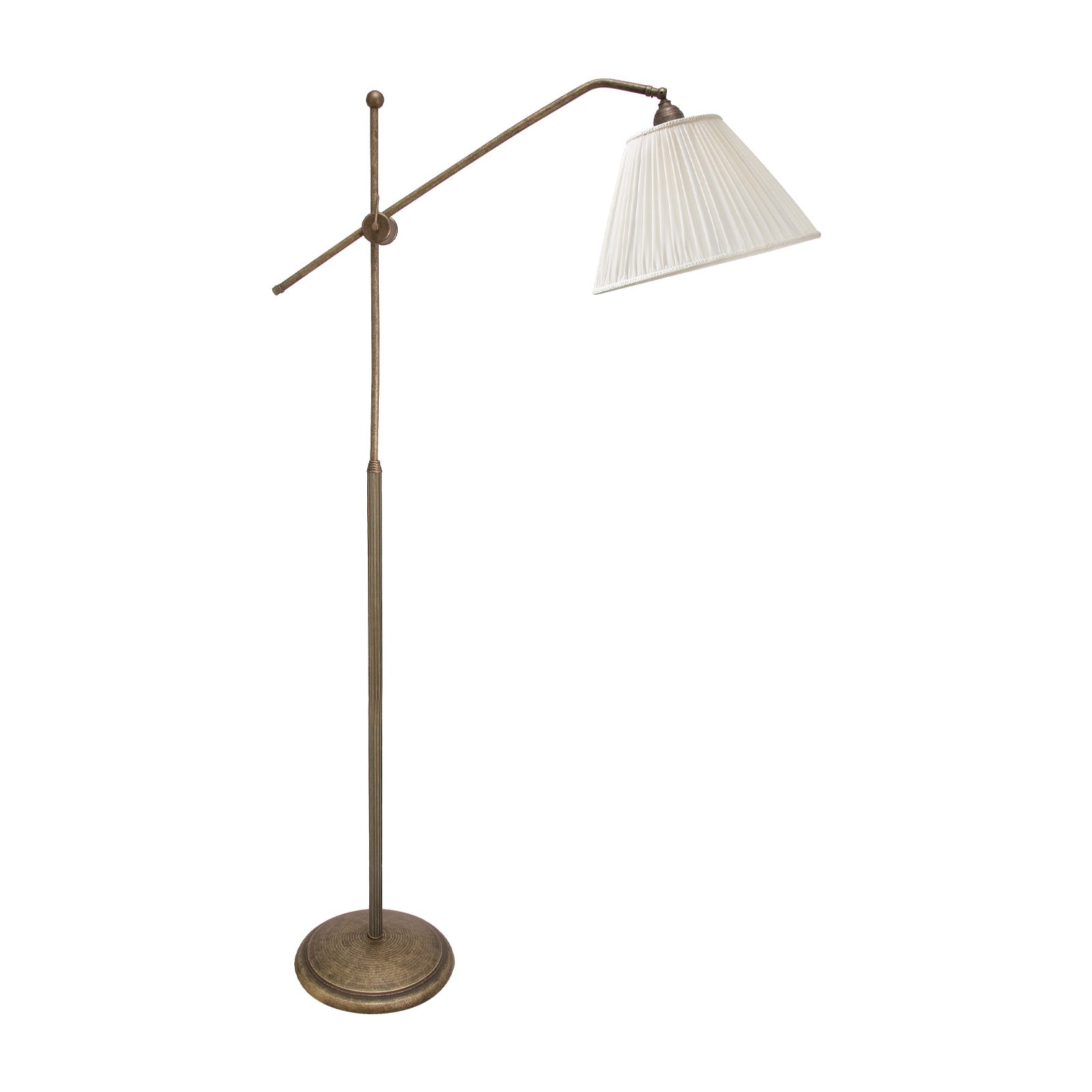 Antique Brass Swing Arm Floor Lamp Adjustable | Ghidini 1849