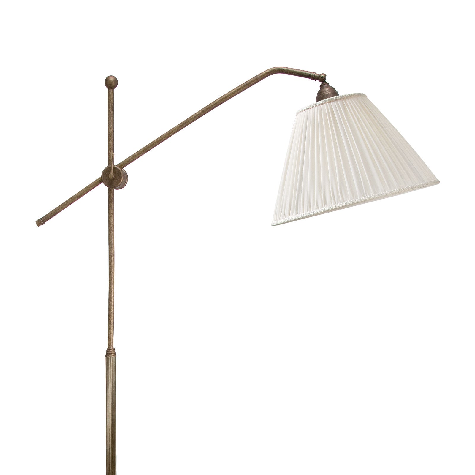 Antique Brass Swing Arm Floor Lamp Adjustable | Ghidini 1849