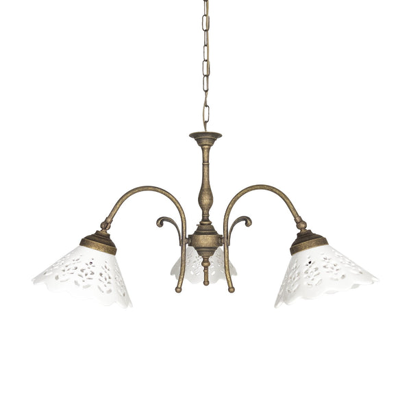 t4option0_0 | Antique Chandelier Solid Brass and Ceramic Ghidini 1849