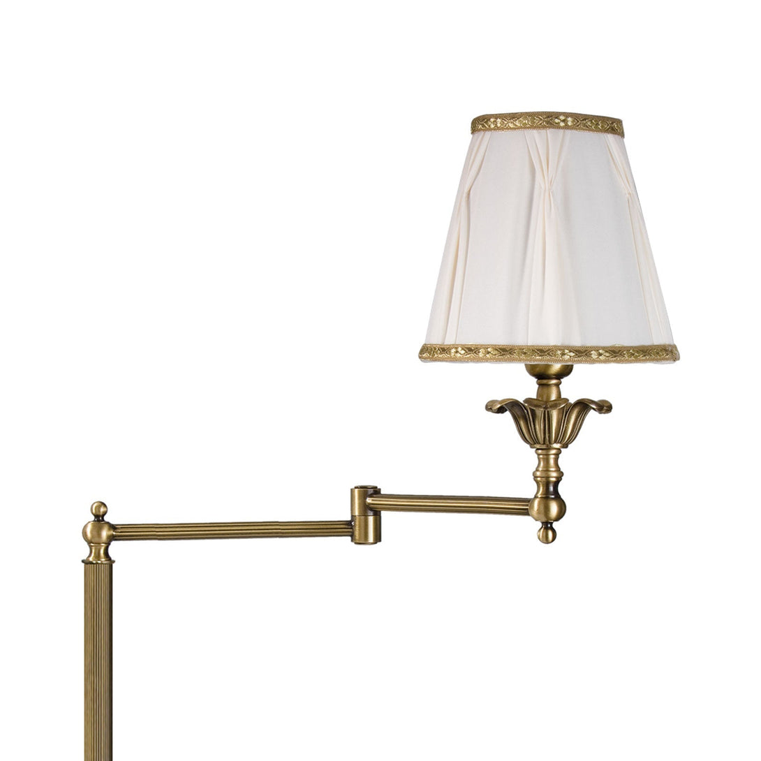 Antique Swing Arm Floor Lamp In Real Brass London Ghidini 1849